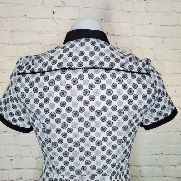 Jason Wu Retro Print Wheel Dress With Collar Size XS - Picture 6 of 10